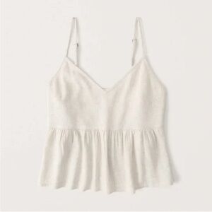 Abercrombie & Fitch A&F | Trapeze Spaghetti Strap Tank Top in Cream Size XS